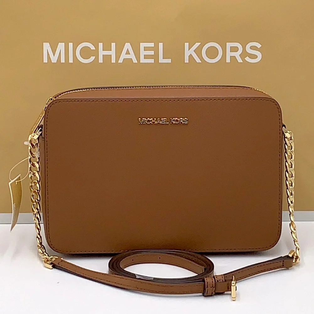 MICHAEL KORS JET SET TRAVEL LARGE EAST WEST CHAIN CROSSBODY BAG LUGGAGE